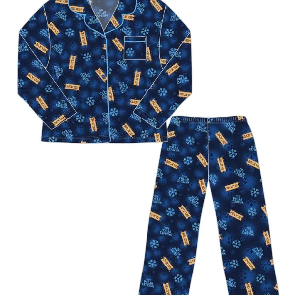 THE POLAR EXPRESS™ Pajama Coat Set Adult- "Tickets Please"